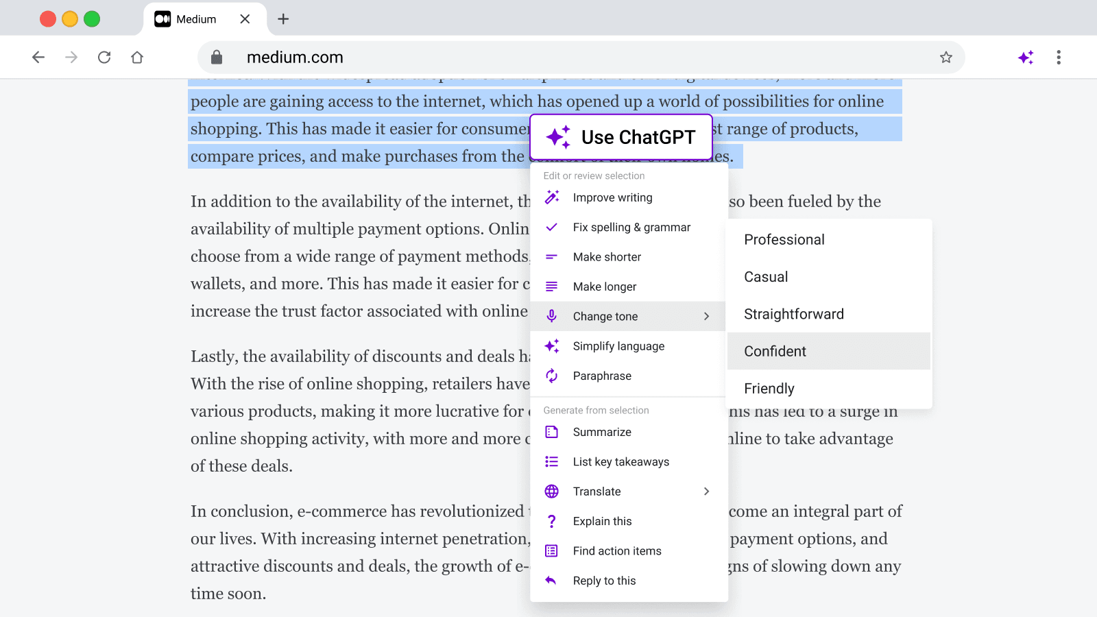Use ChatGPT chrome-extension all site useage 1